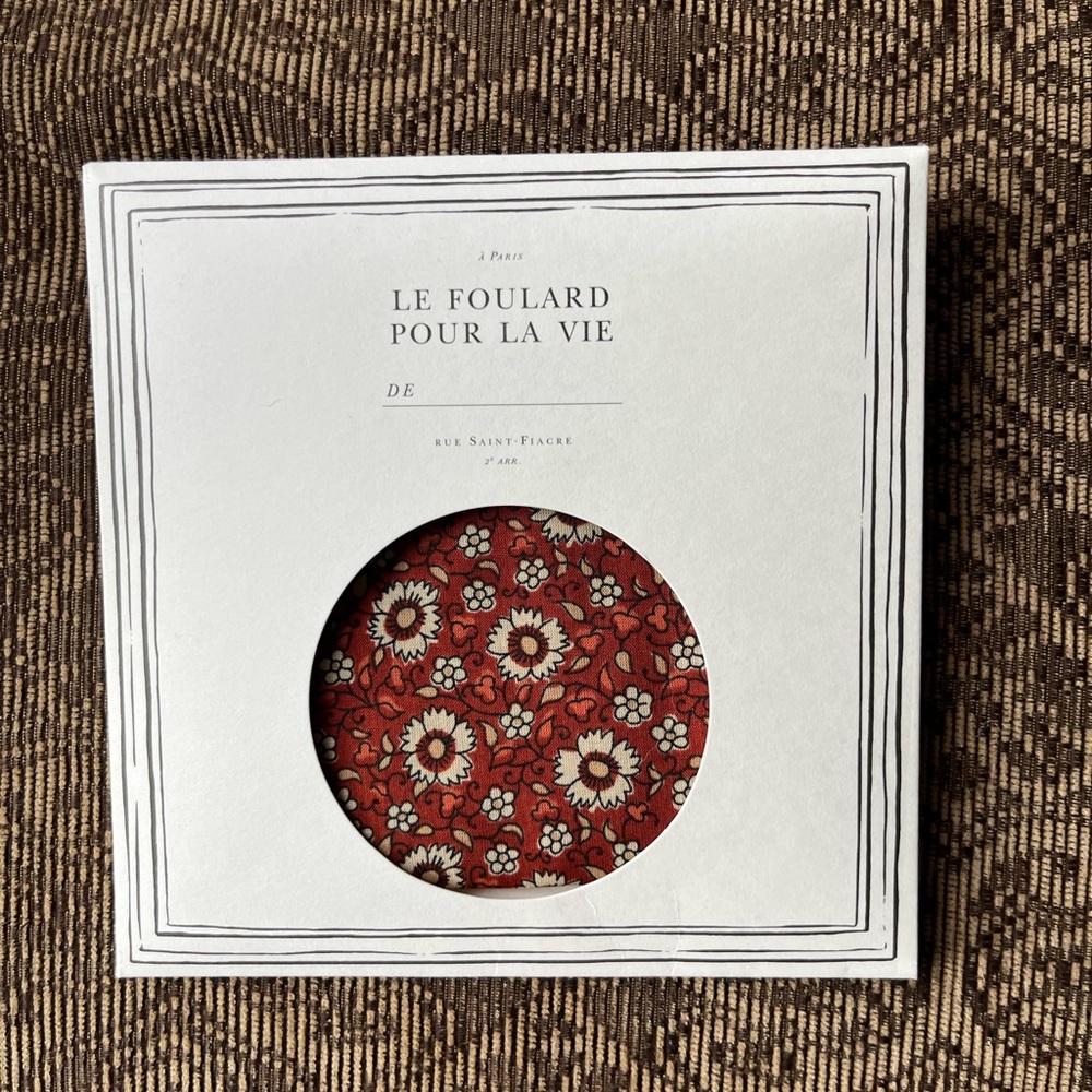 Sezane Red Floral Scarf